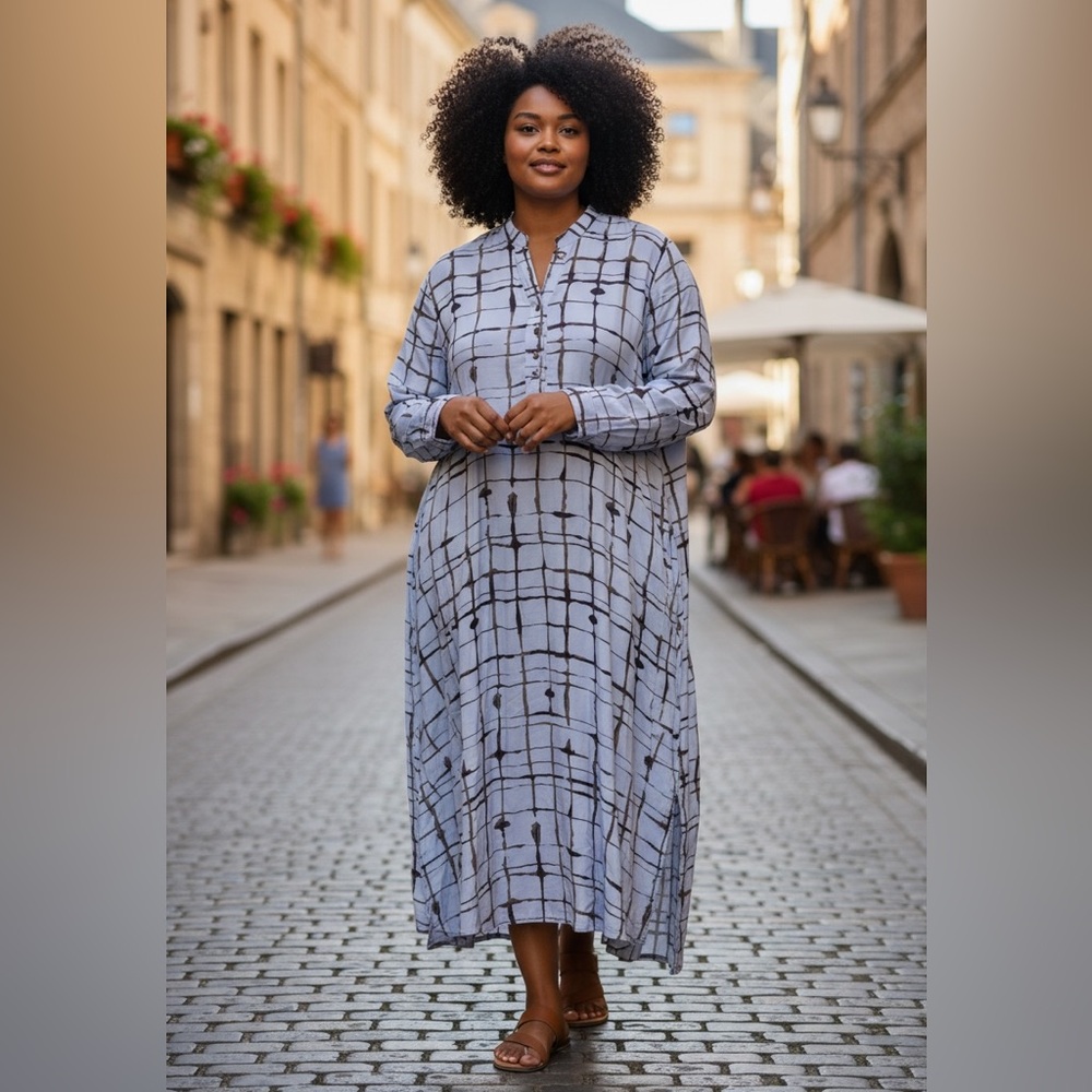 El Cortes Inglés shirt dress, stunning light blue